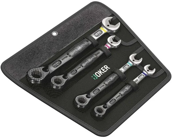 Wera Joker Switch Gaffelnyckel och ringräckesats, tumstorlek, 4 delar