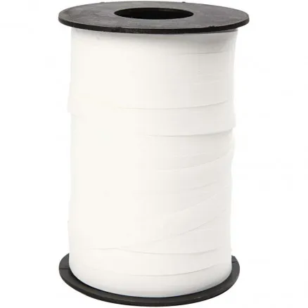 Presentband, vitt, B: 10 mm, matt, 250 m/ 1 rulle.