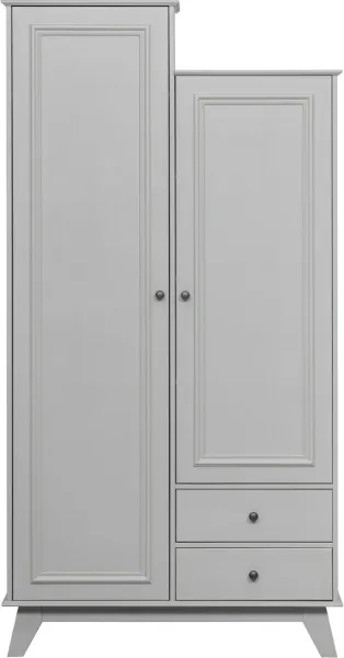 Lily, garderob, grå, H190x41x98 cm, furu