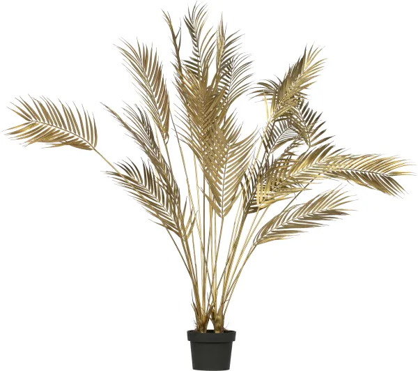 WOOOD Palm konstgjord växt - guld polyester (H:110)