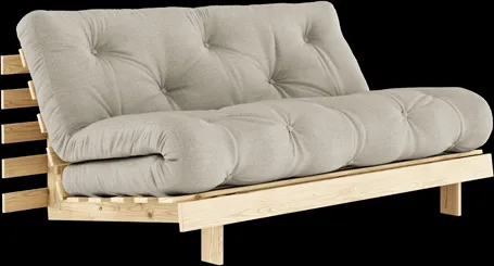 Karup Design Roots bäddsoffa m. madrass 160x200 914 linne/furu