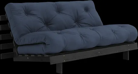 Karup Design Roots bäddsoffa med Roots madrass 160x200 Marin/Svart lackerad
