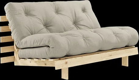 Karup Design Roots bäddsoffa m. madrass 140x200 914 linne/furu