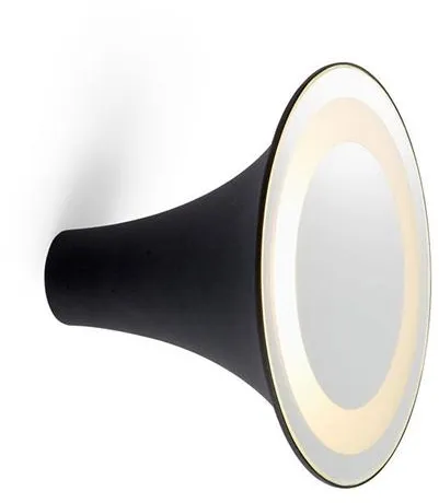Trizo 21 Sirens Vägglampa Svart + Vitmatt Glas + Liten Spegel